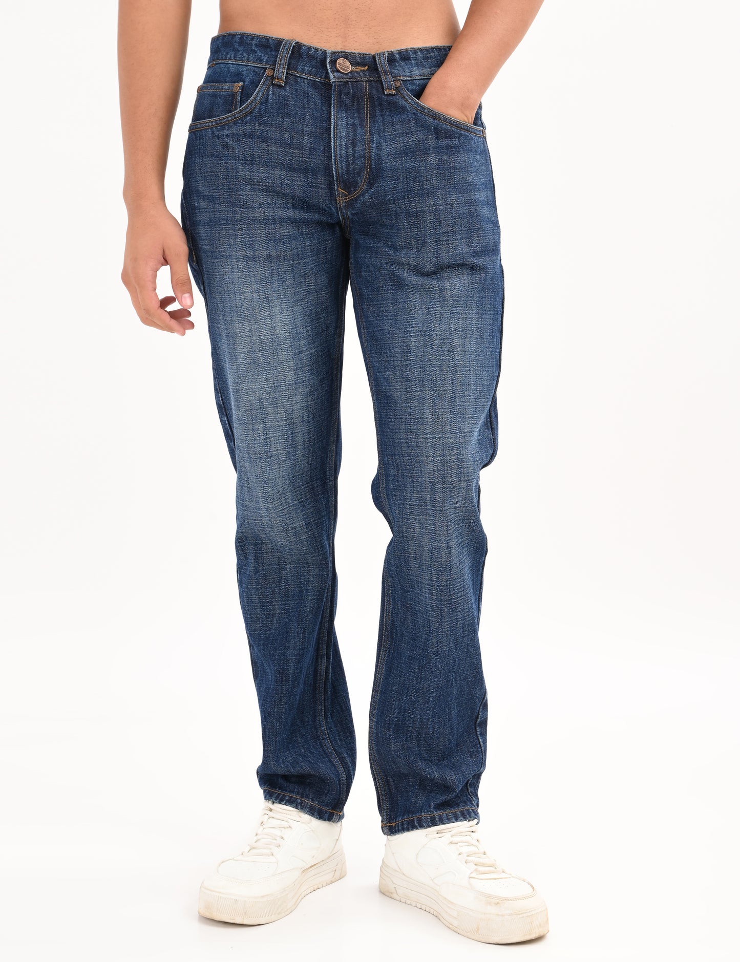 Rock Blue- Premium Straight Fit Denim Jeans