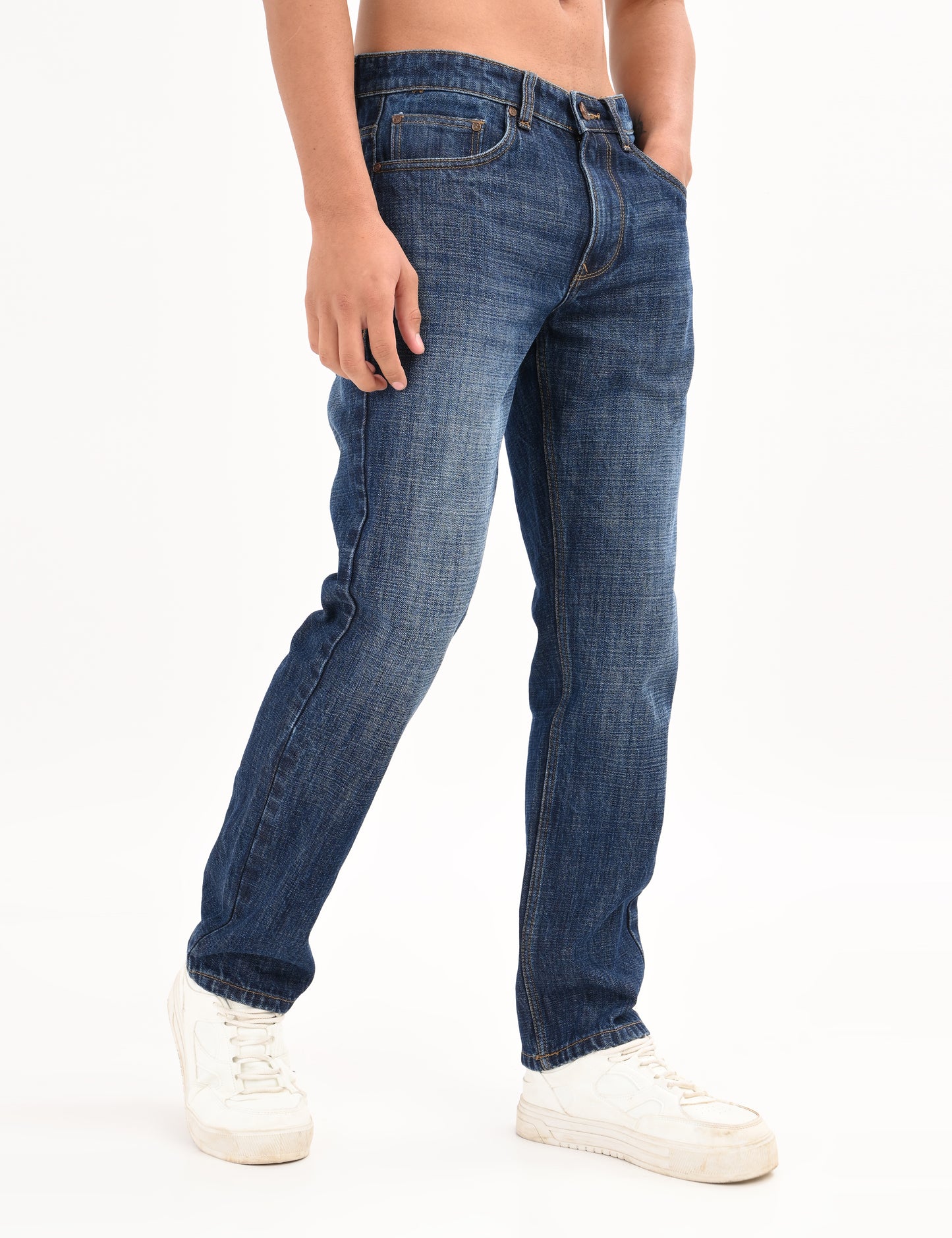 Rock Blue- Premium Straight Fit Denim Jeans