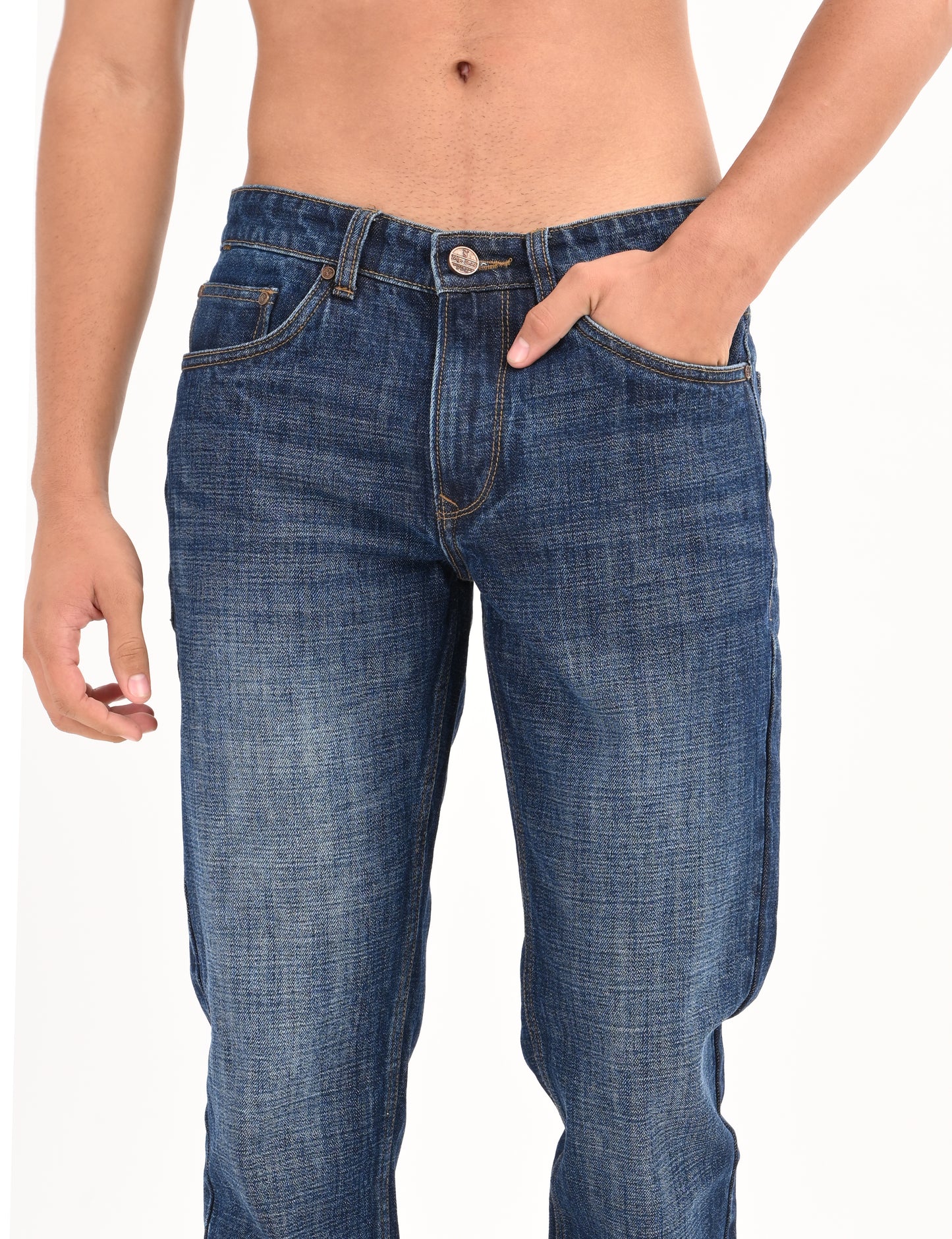 Rock Blue- Premium Straight Fit Denim Jeans