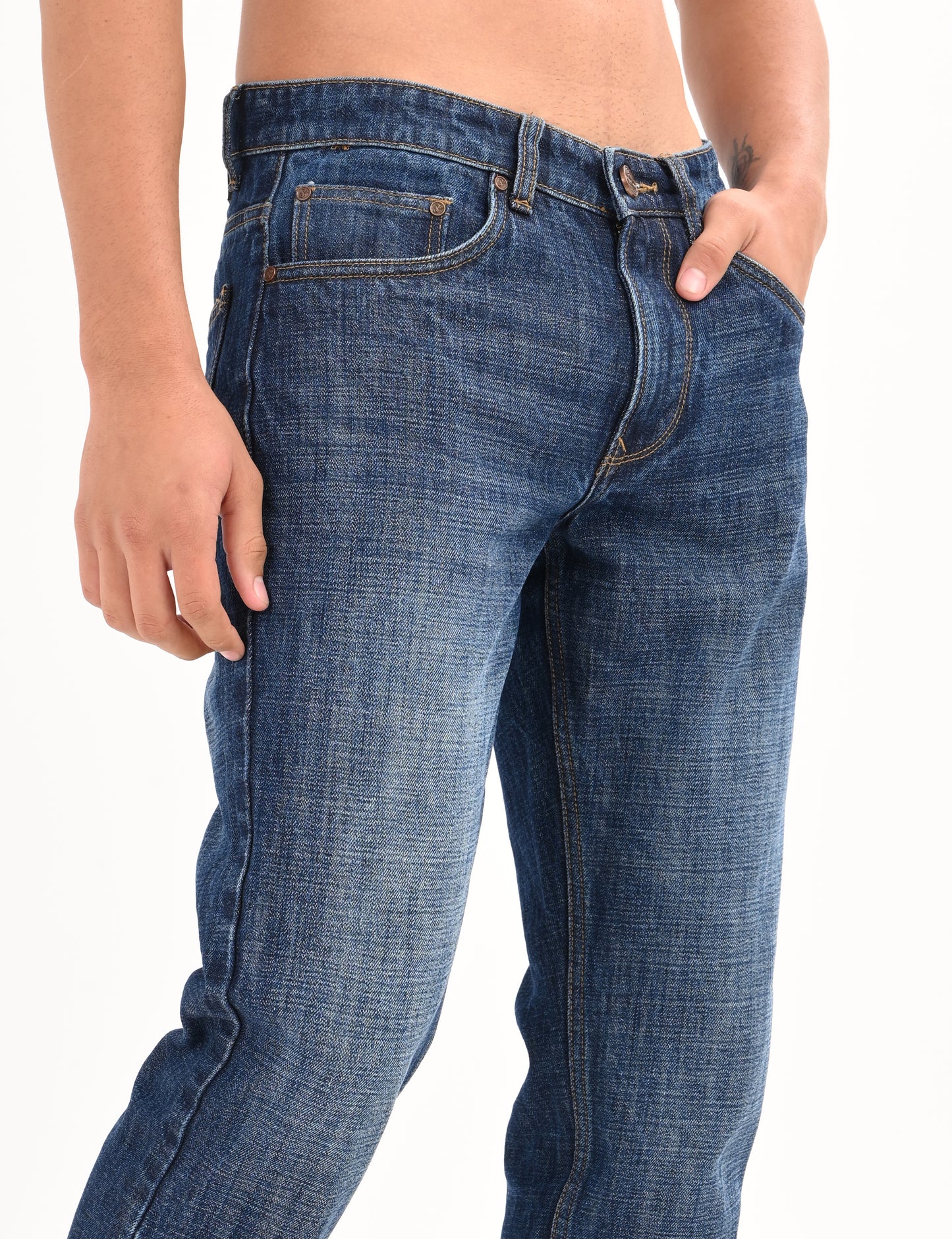 Rock Blue- Premium Straight Fit Denim Jeans