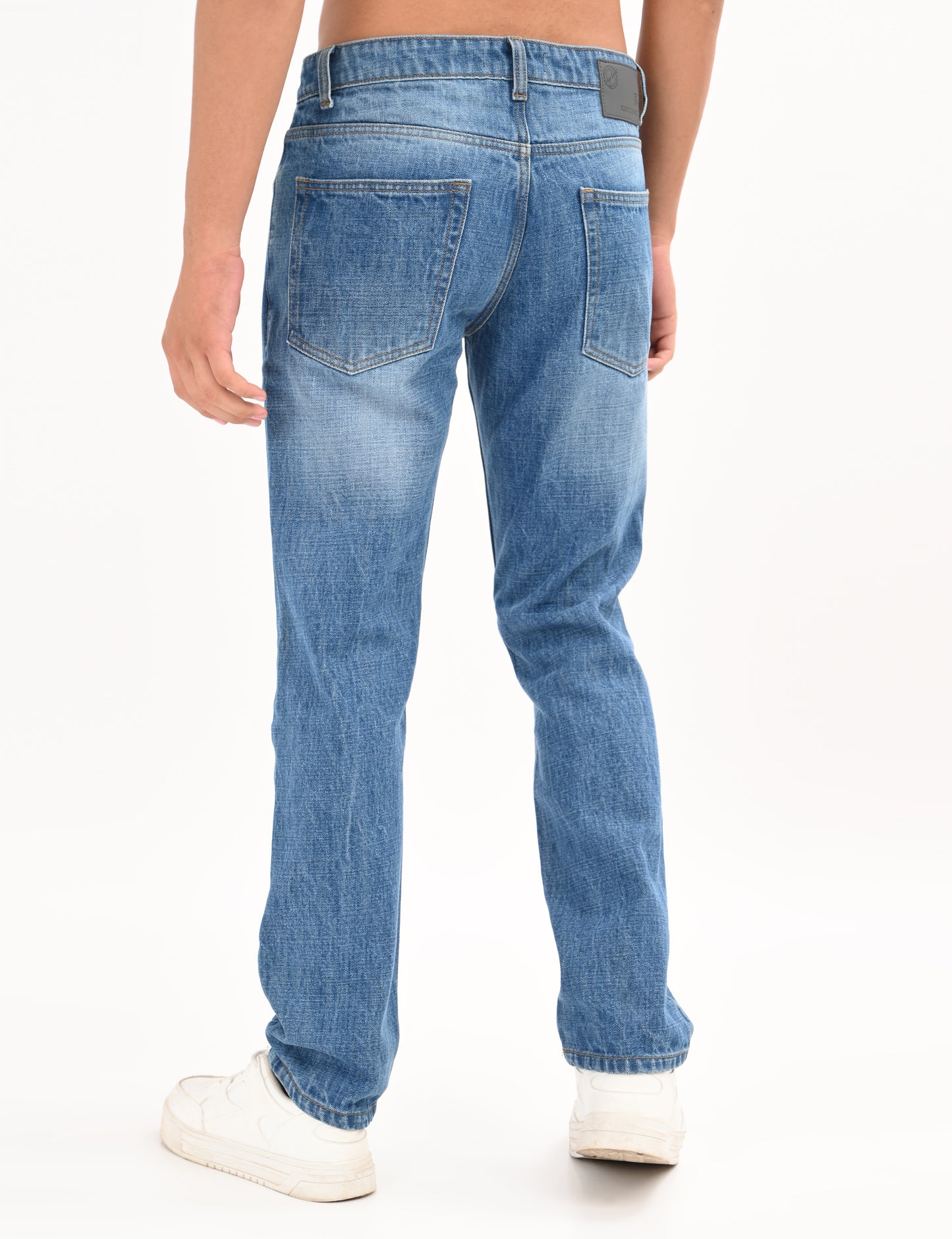 Mid Blue- Premium Straight Fit Denim Jeans