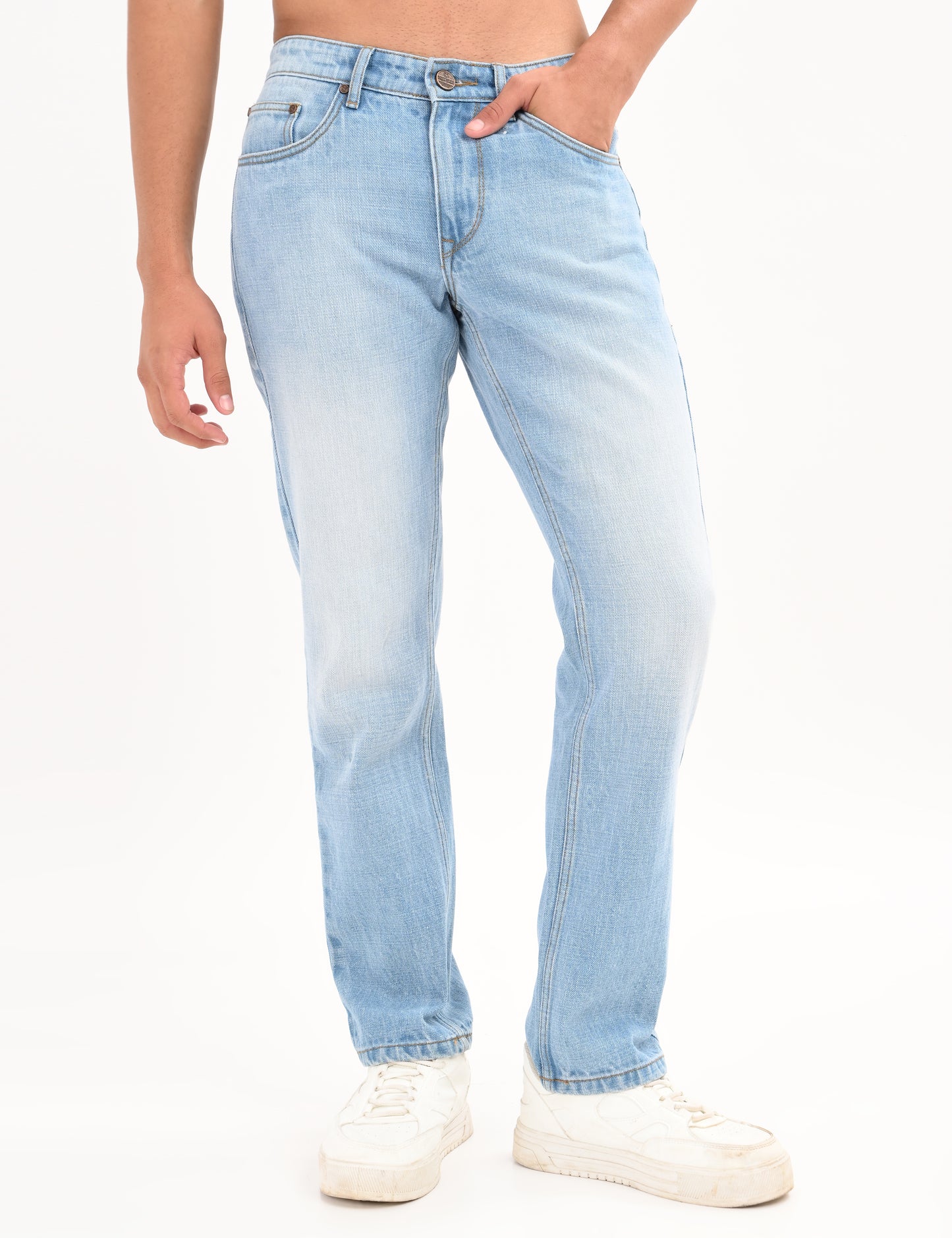 Mild Blue- Premium Straight Fit Denim Jeans