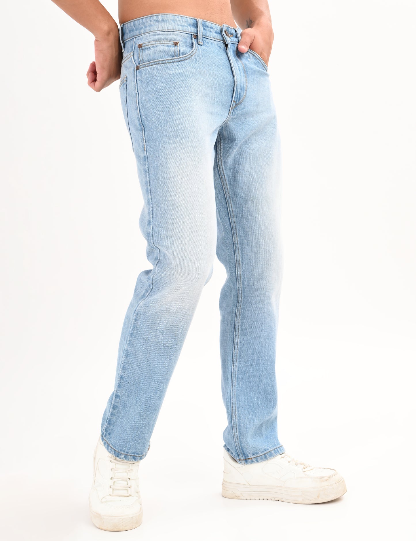 Mild Blue- Premium Straight Fit Denim Jeans