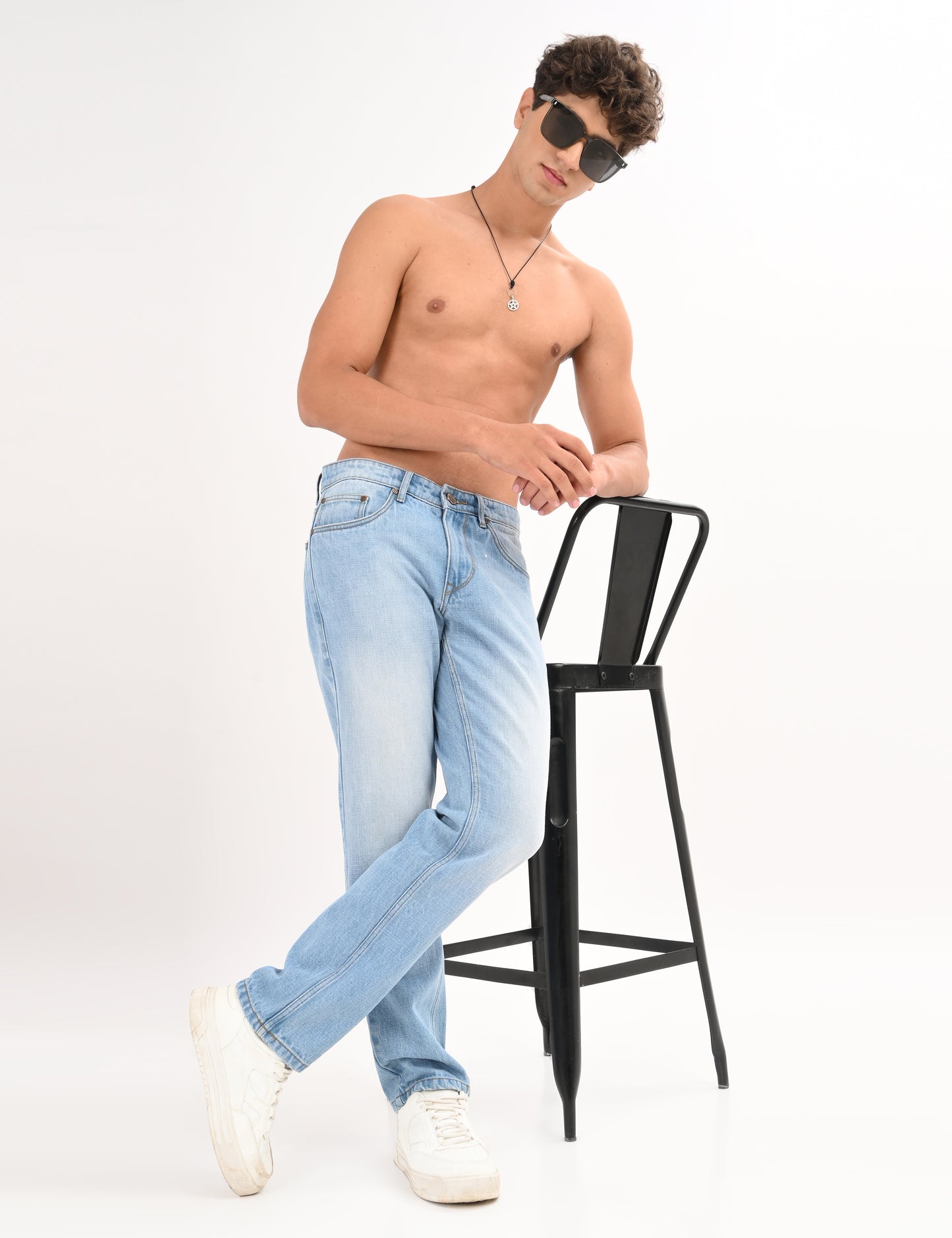 Mild Blue- Premium Straight Fit Denim Jeans