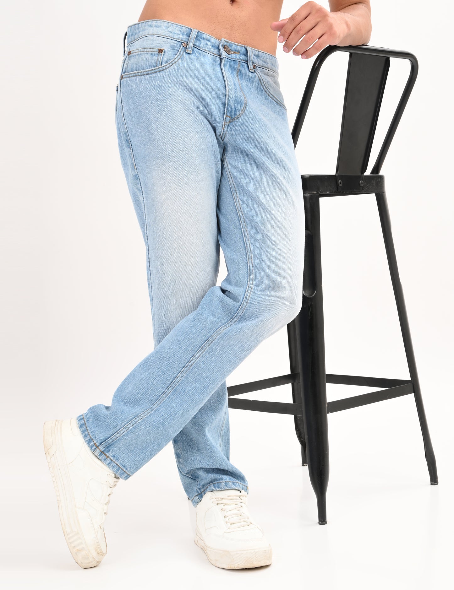 Mild Blue- Premium Straight Fit Denim Jeans