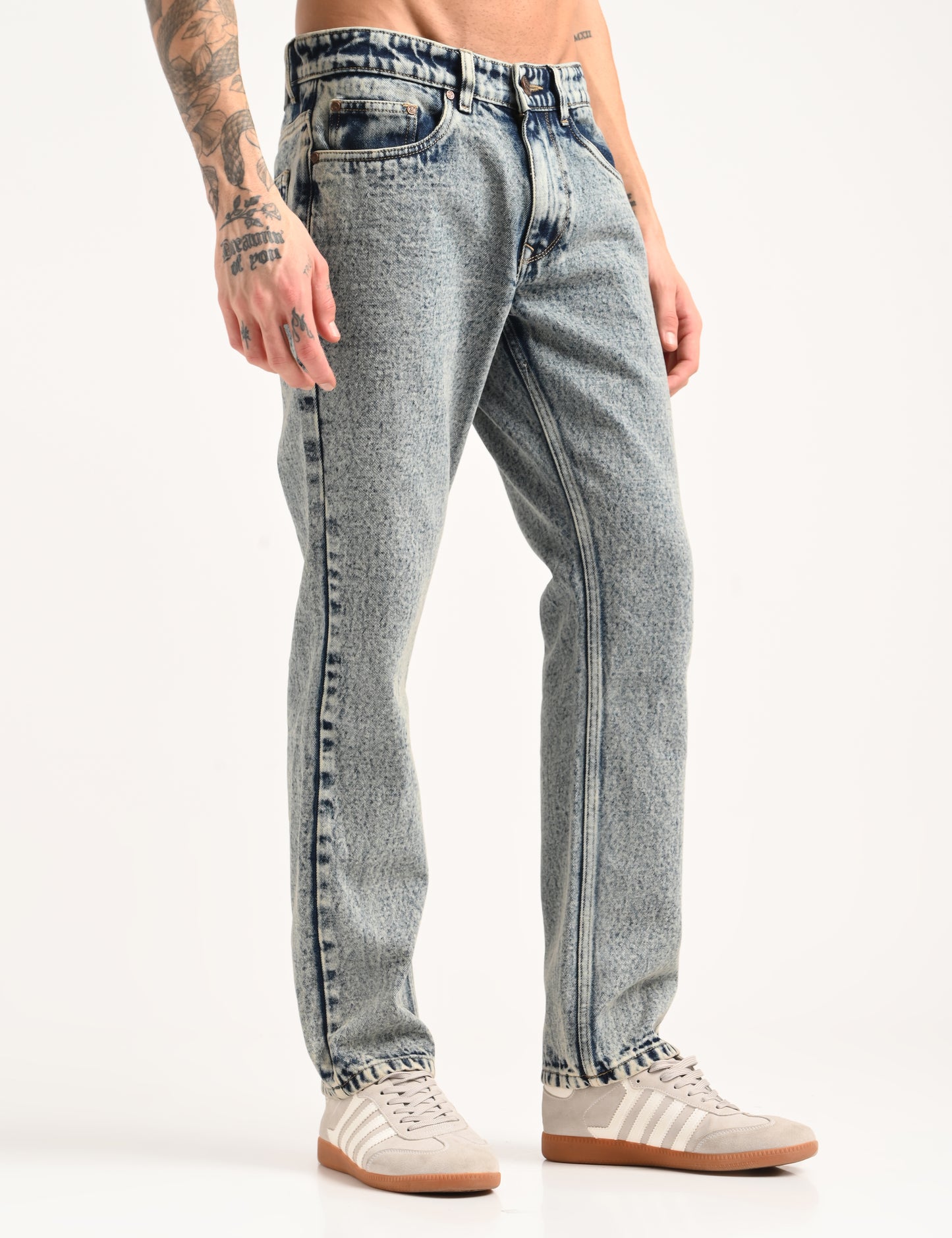 Cloud Blue - Premium Straight Fit Denim Jeans