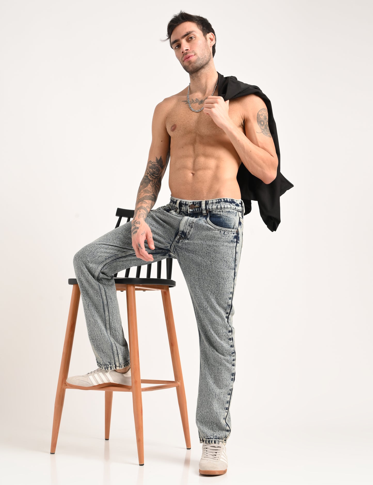Cloud Blue - Premium Straight Fit Denim Jeans
