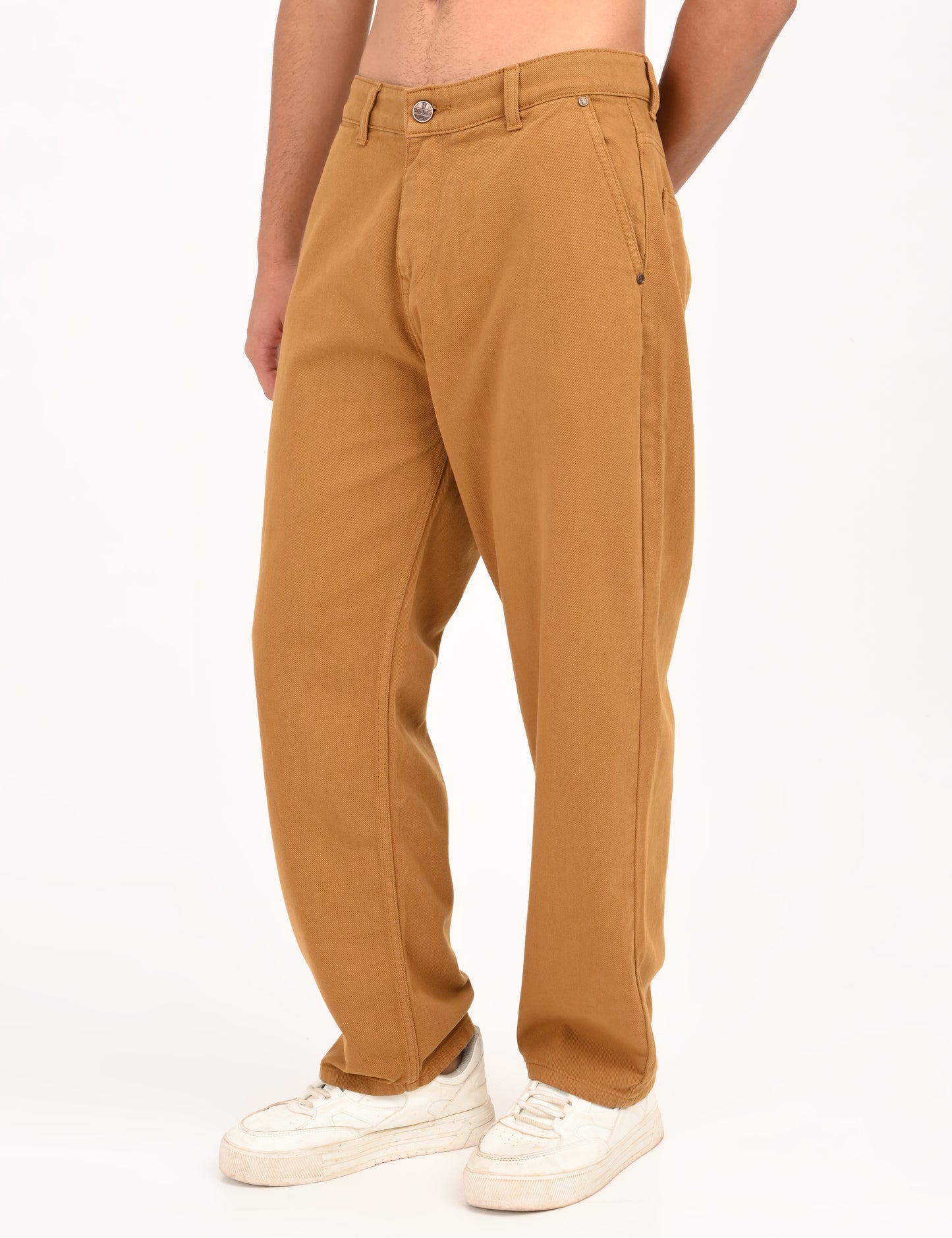 Rust Colored Loose Fit Denim Jeans