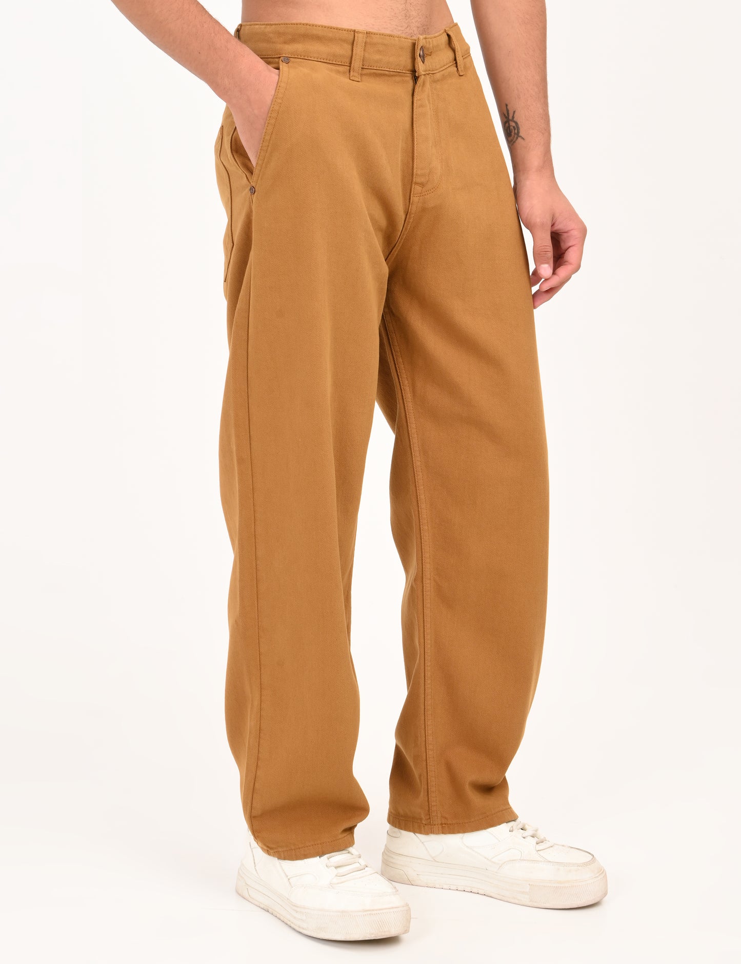 Rust Colored Loose Fit Denim Jeans