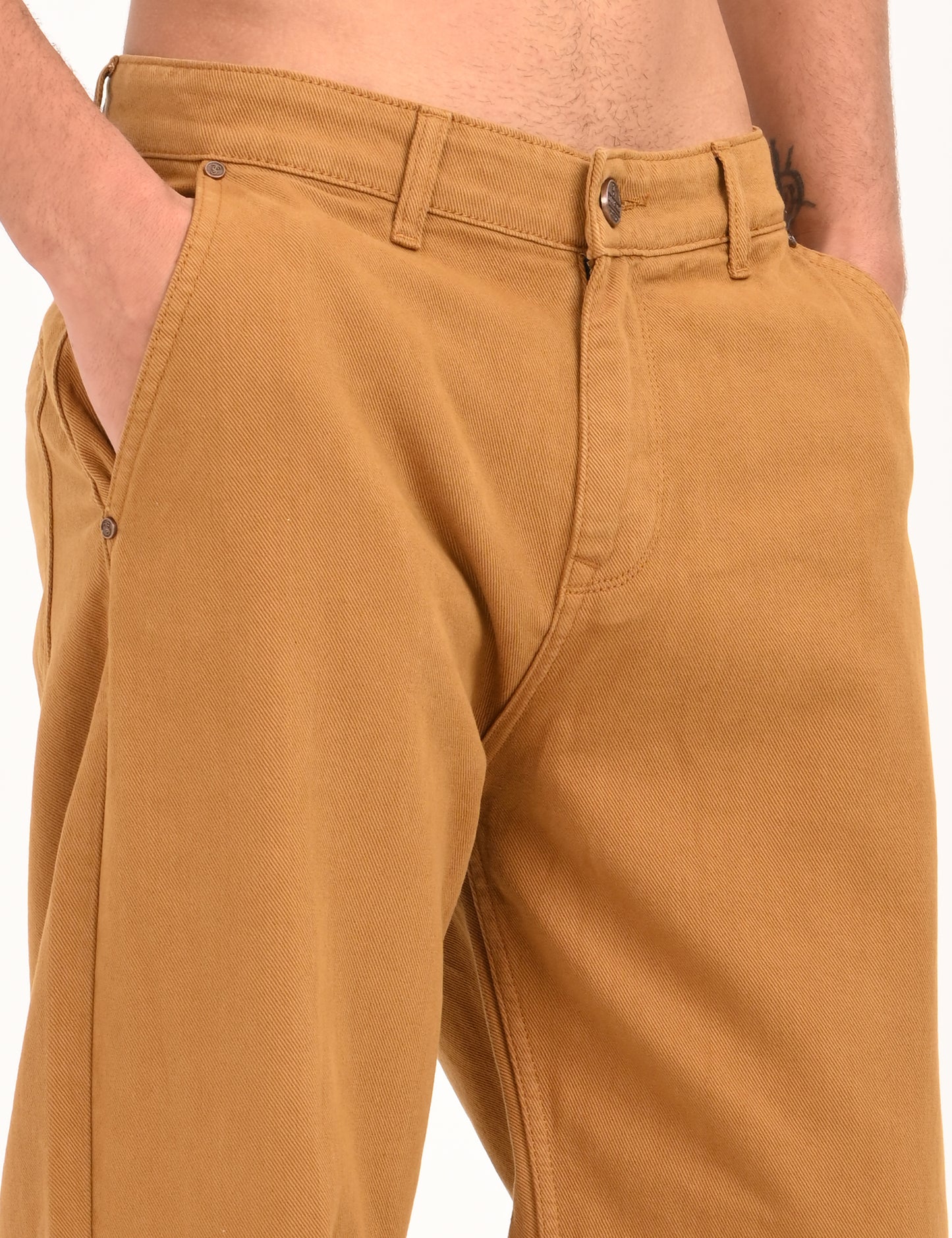 Rust Colored Loose Fit Denim Jeans