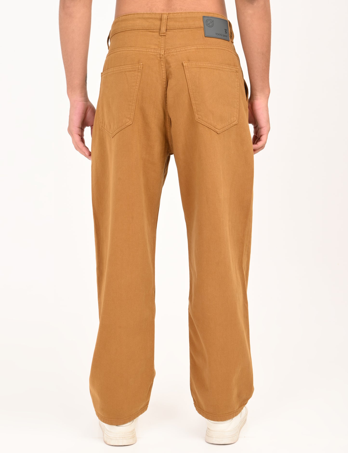 Rust Colored Loose Fit Denim Jeans