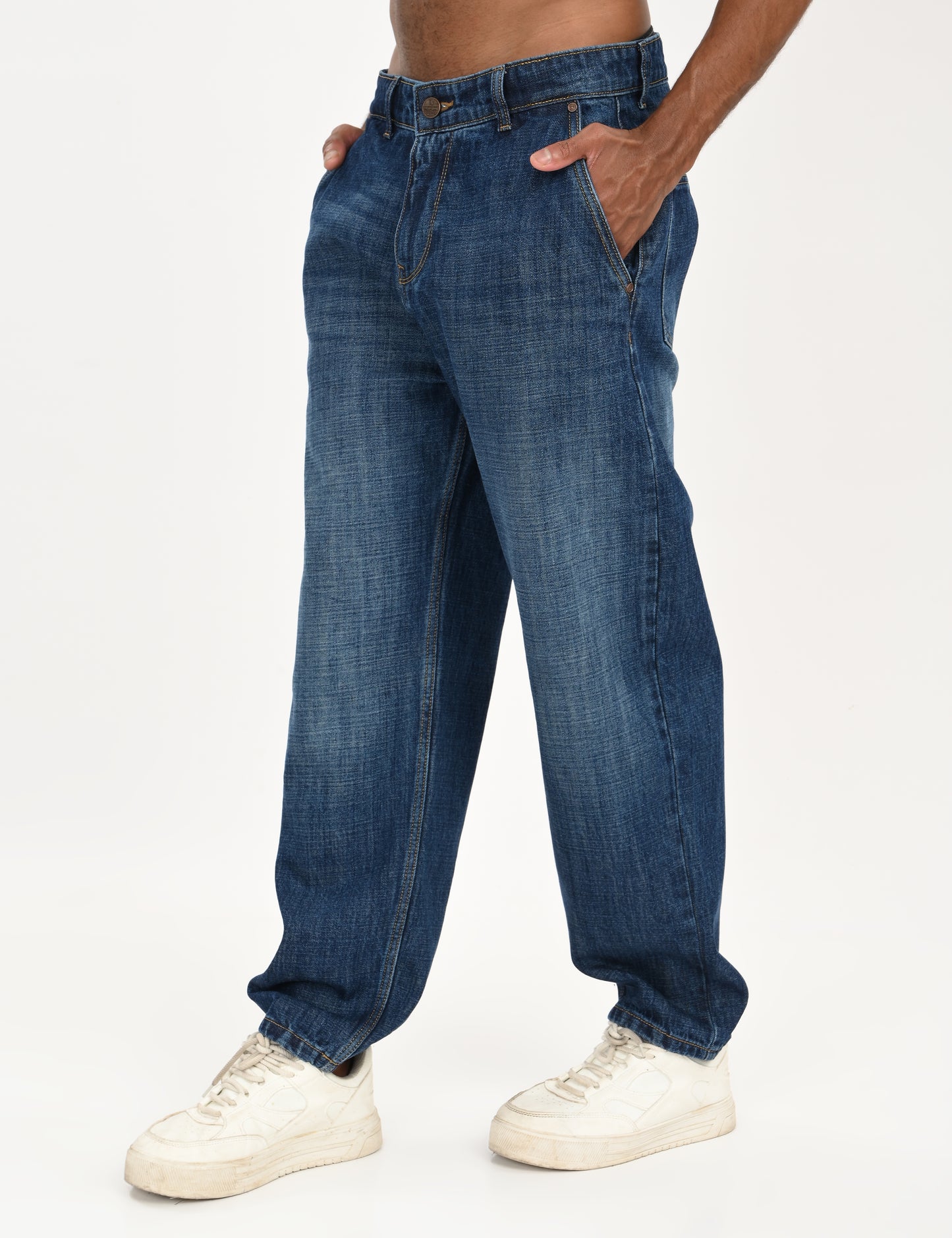 Dark Blue- Premium Loose Fit Denim Jeans