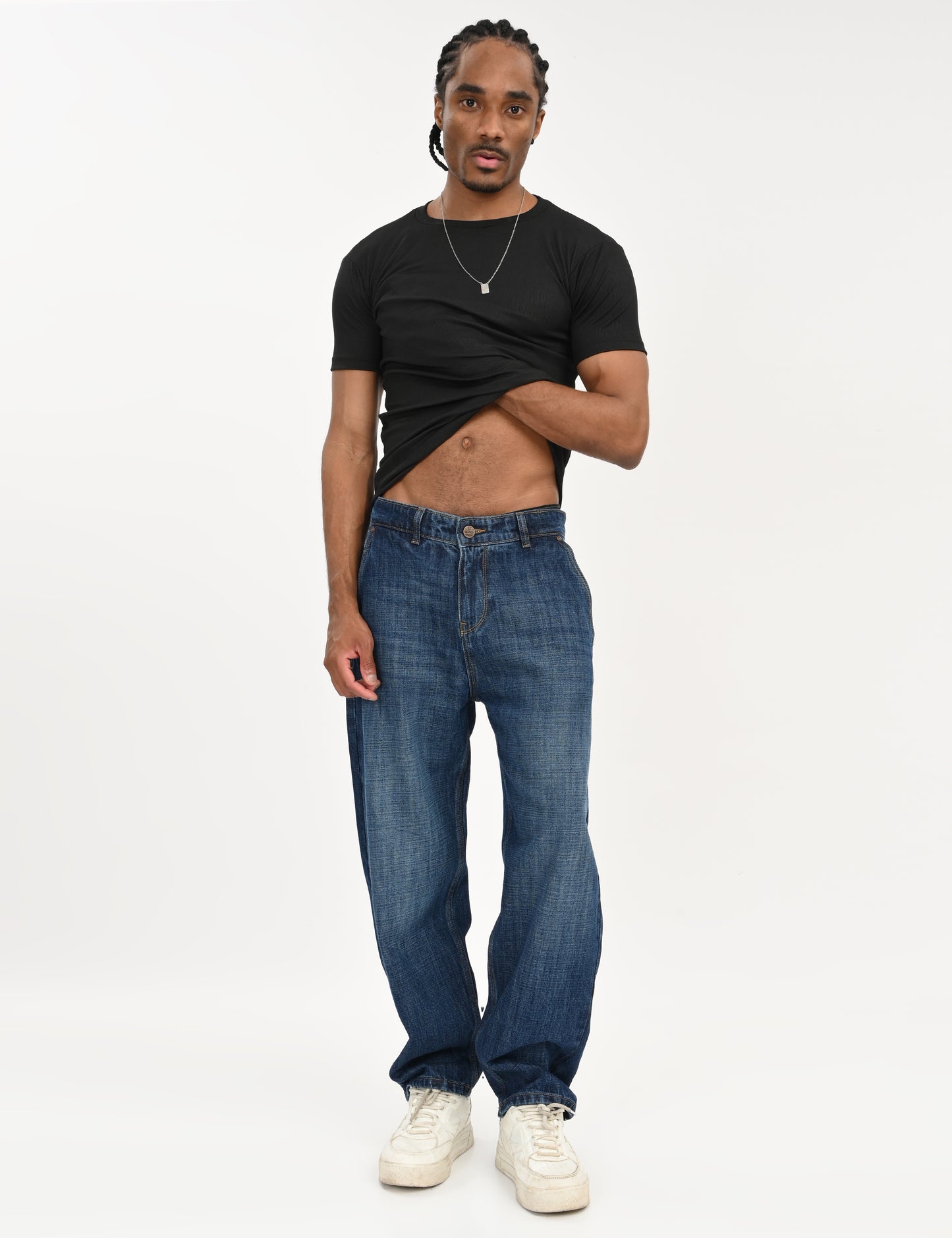 Dark Blue- Premium Loose Fit Denim Jeans