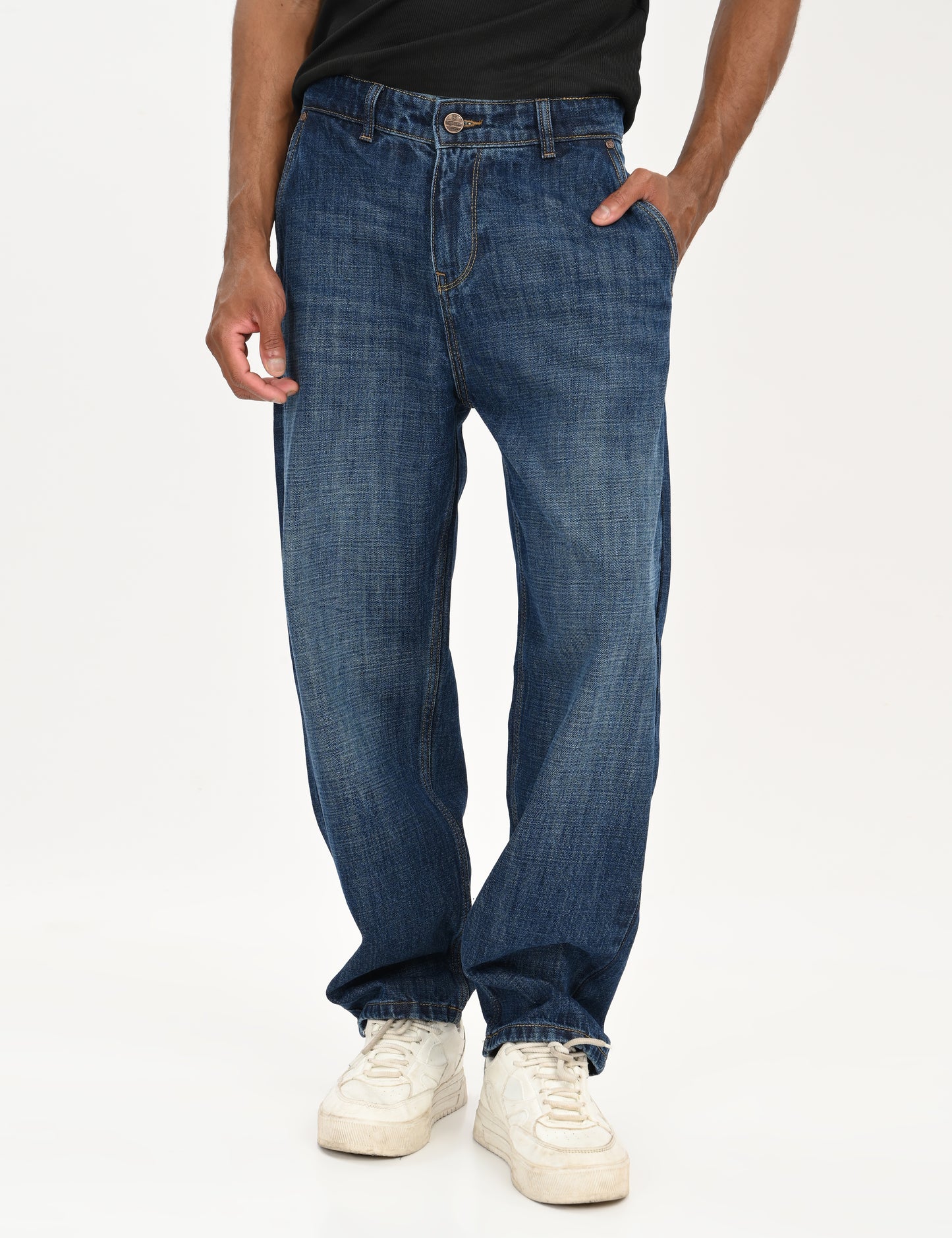 Dark Blue- Premium Loose Fit Denim Jeans