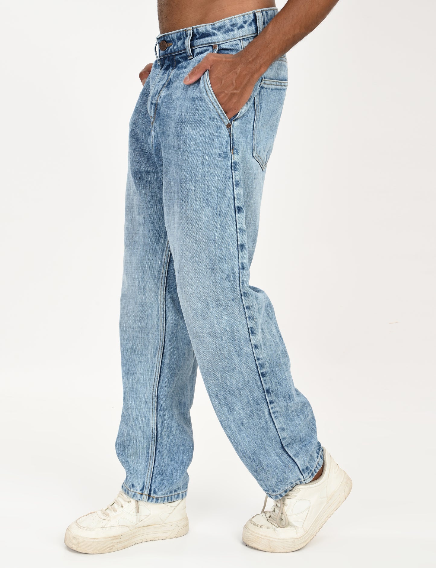 Light Blue- Premium Loose Fit Denim Jeans