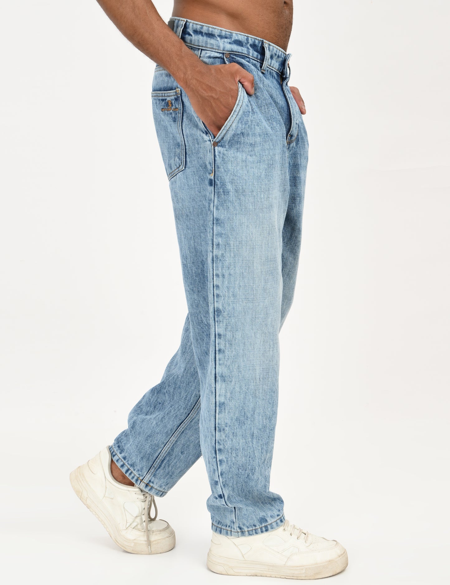 Light Blue- Premium Loose Fit Denim Jeans