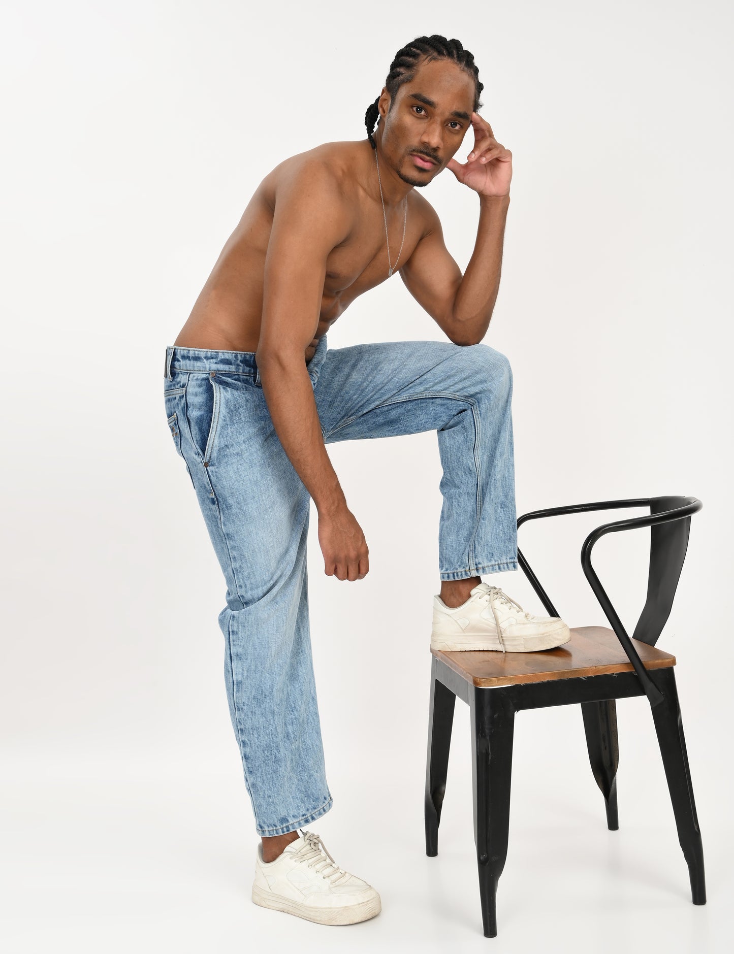 Light Blue- Premium Loose Fit Denim Jeans