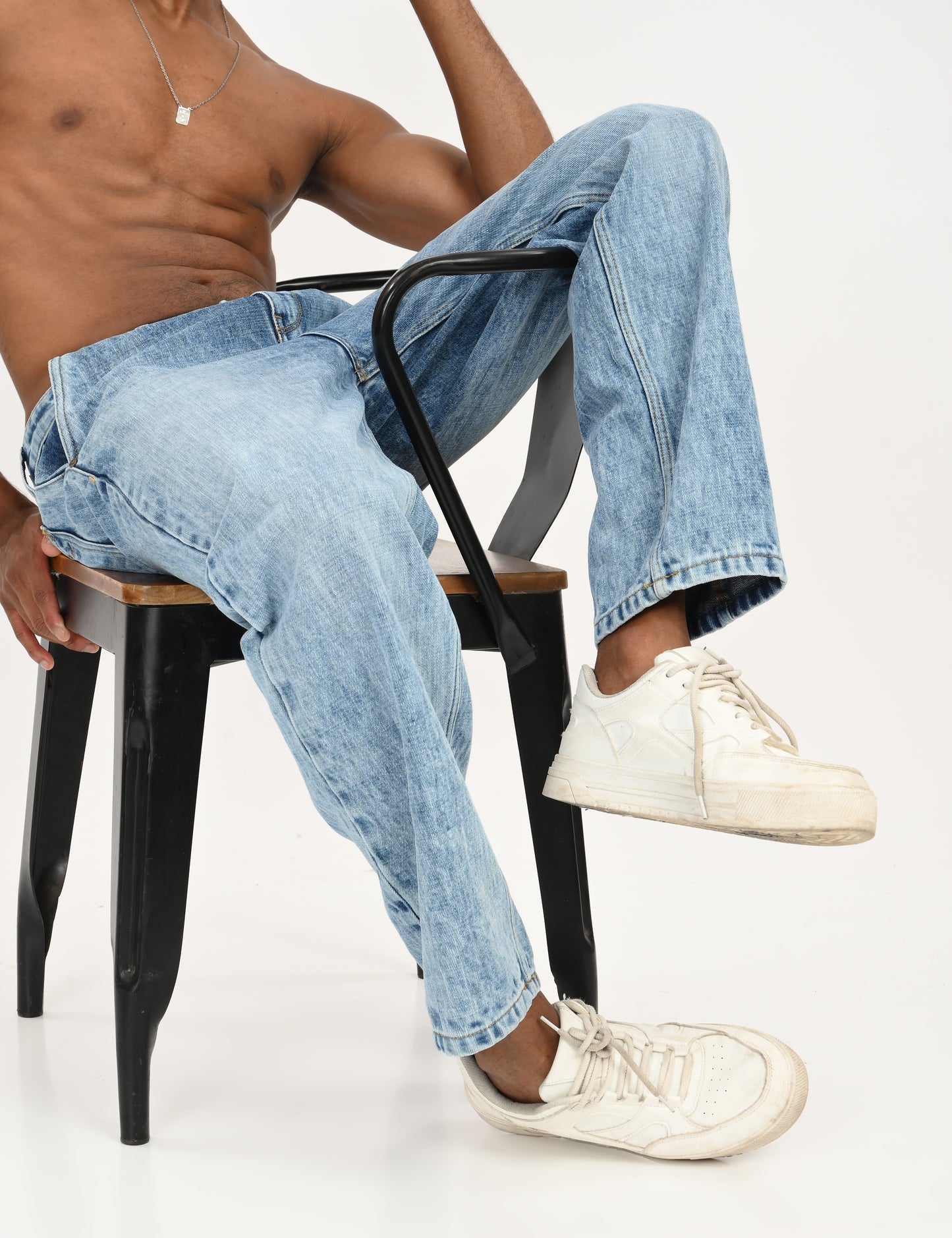 Light Blue- Premium Loose Fit Denim Jeans