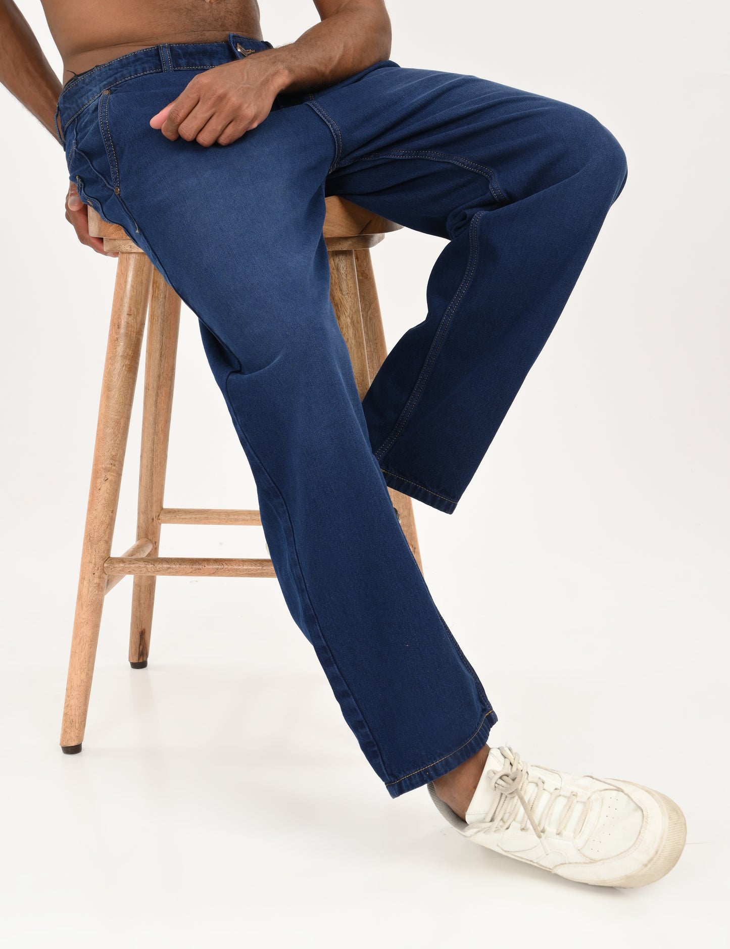 Rock Blue- Premium Loose Fit Denim Jeans