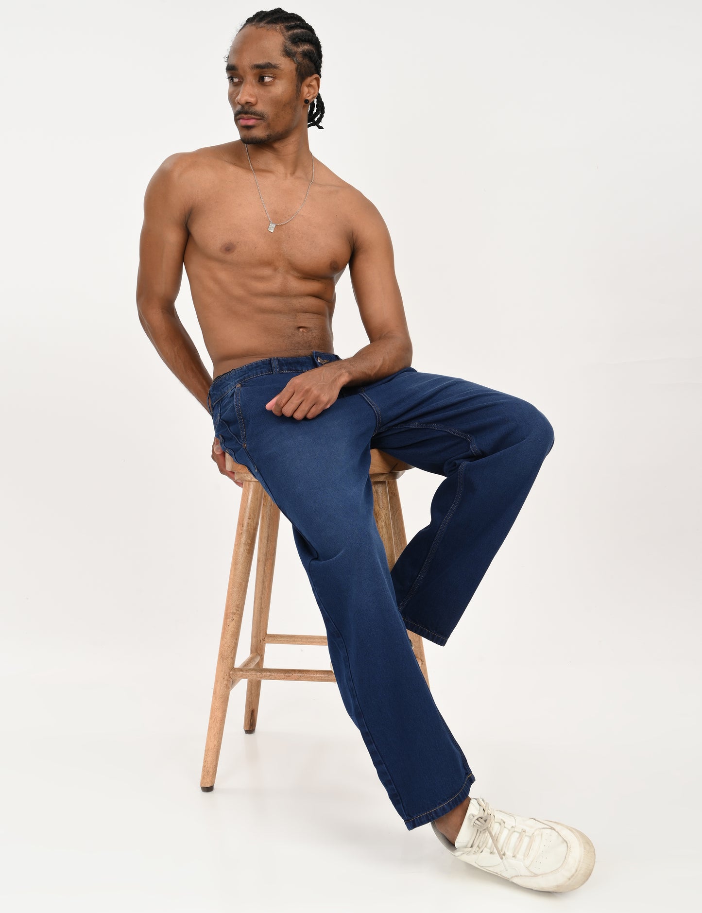 Rock Blue- Premium Loose Fit Denim Jeans