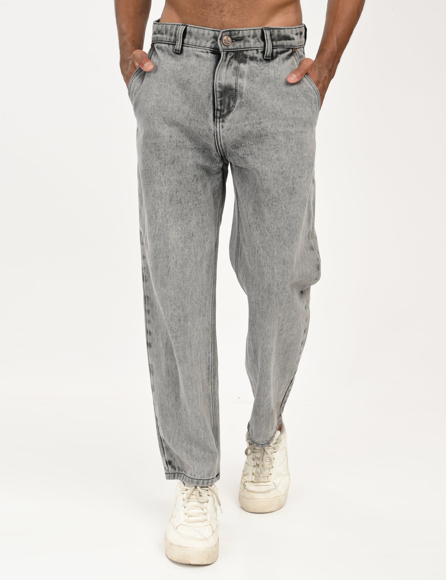 Grey- Premium Loose Fit Denim Jeans