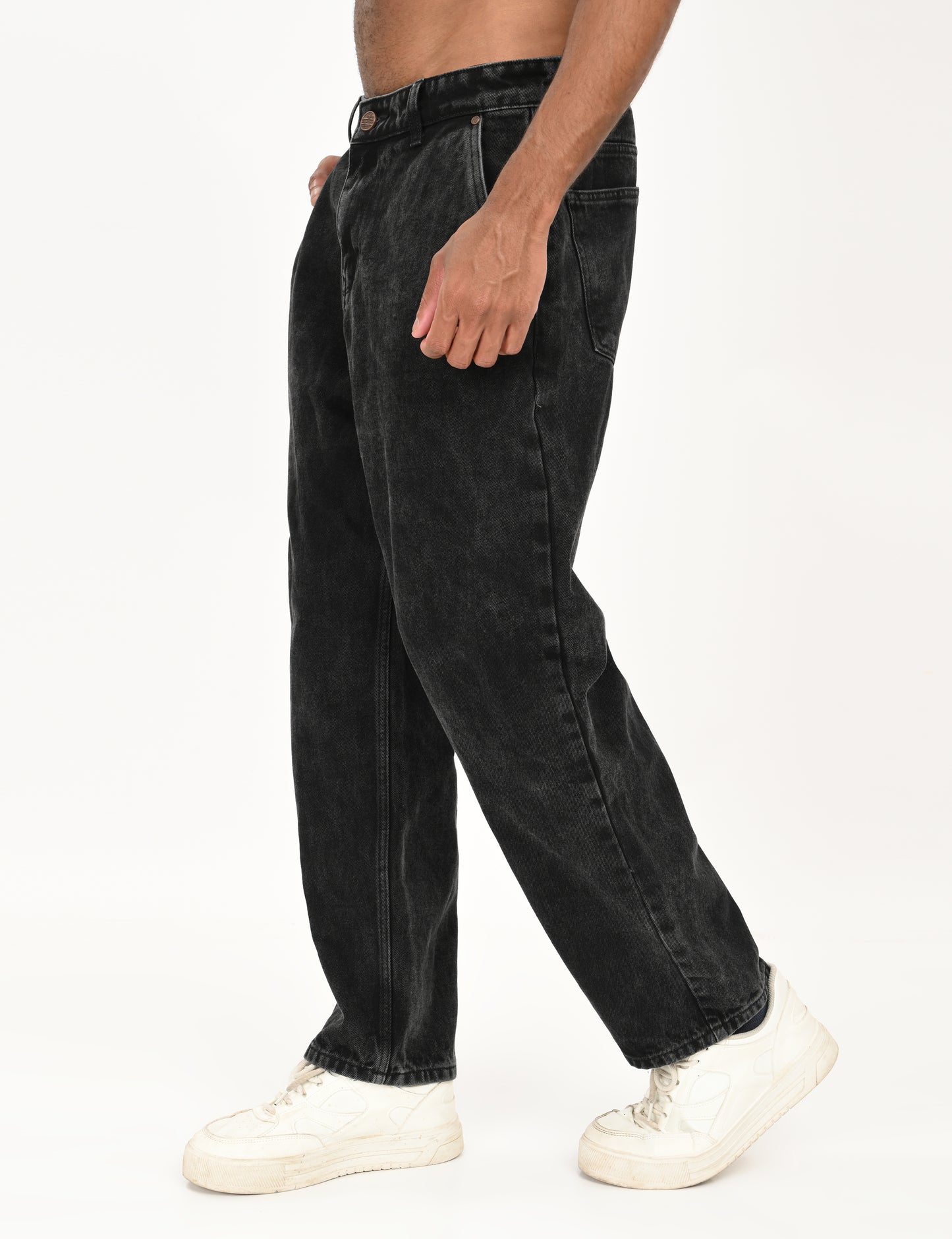Black- Premium Loose Fit Denim Jeans