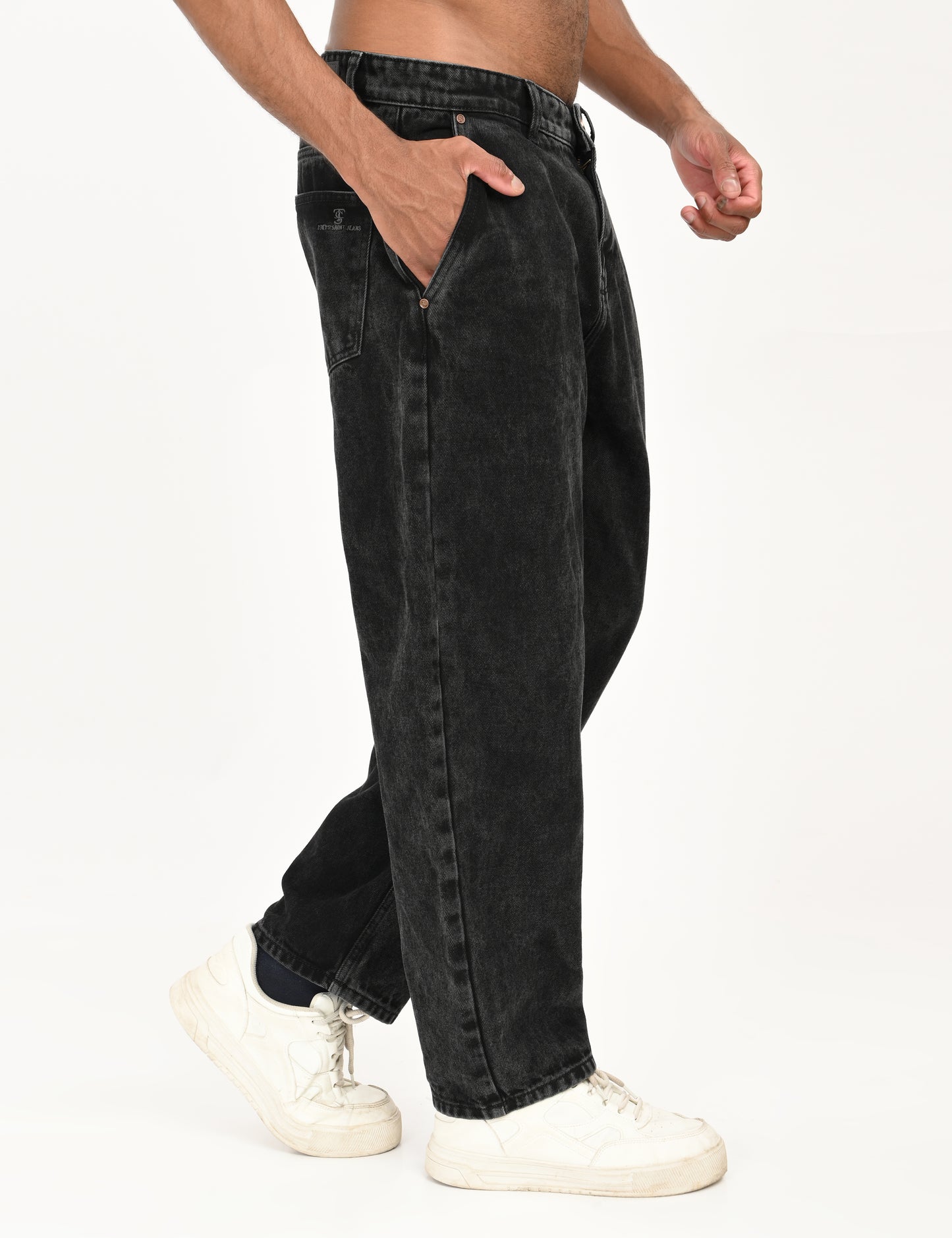 Black- Premium Loose Fit Denim Jeans