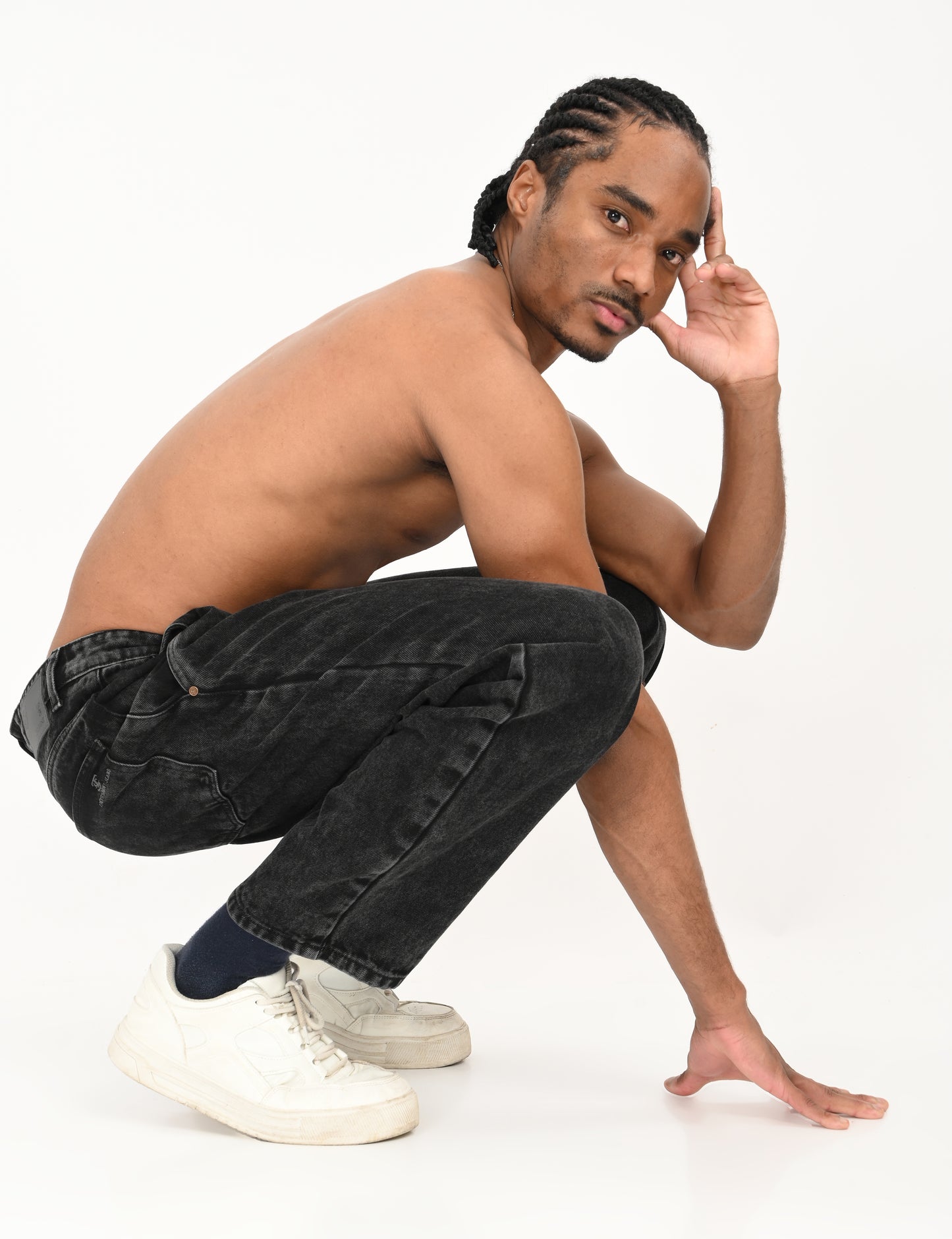 Black- Premium Loose Fit Denim Jeans