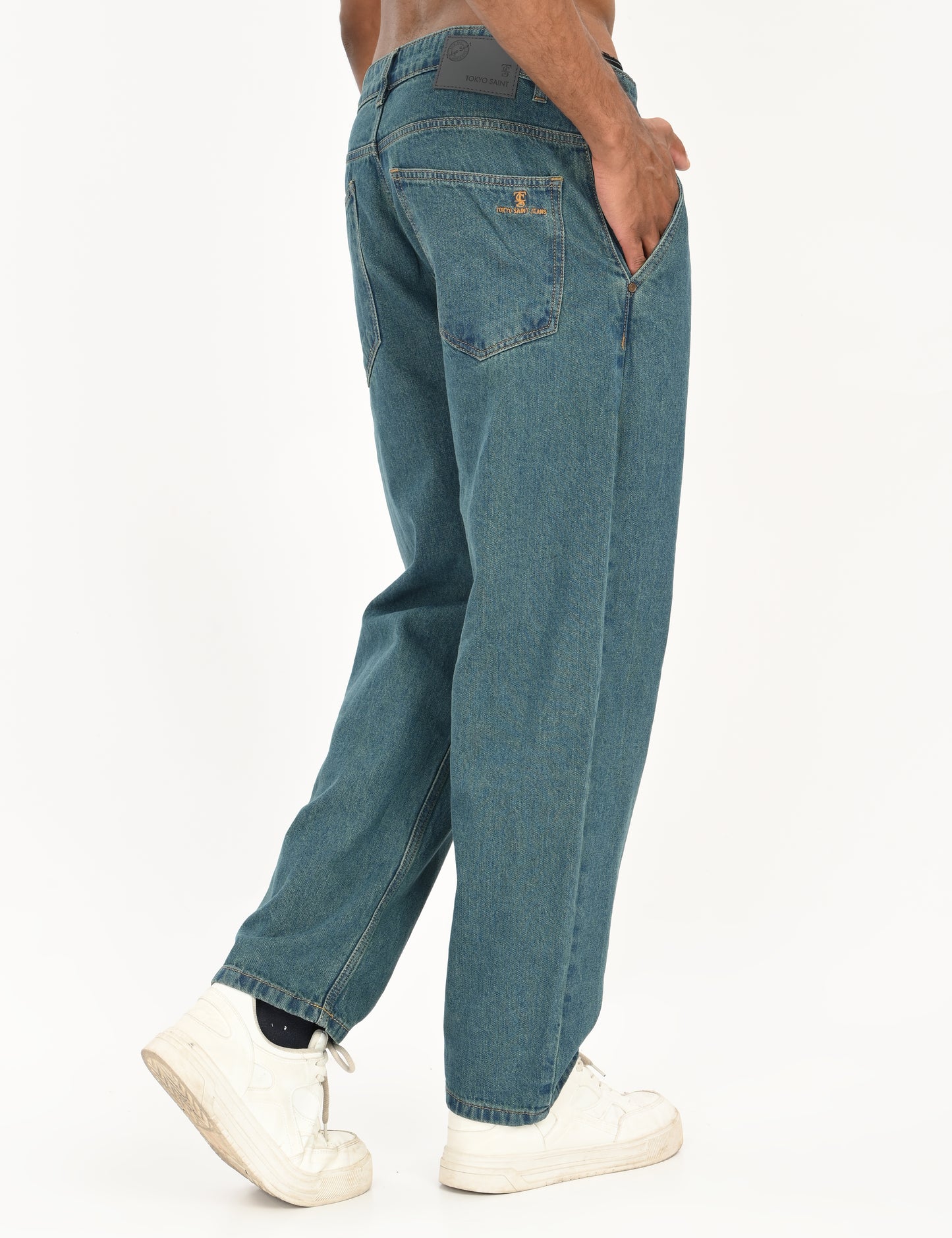 Mid Blue- Premium Loose Fit Denim Jeans