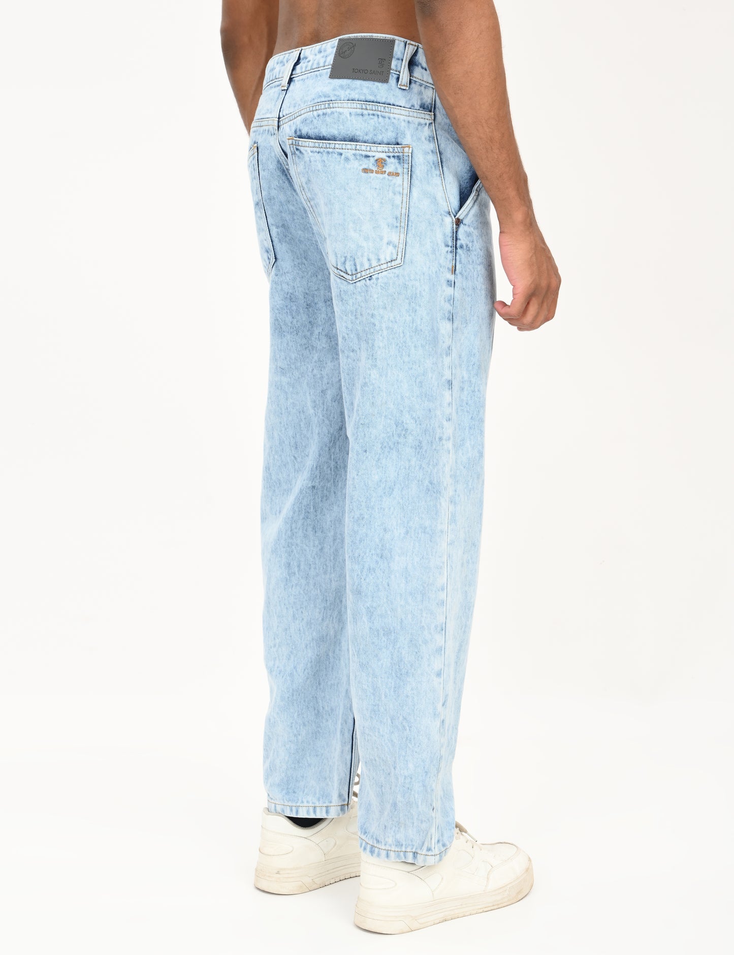 Ice Blue- Premium Loose Fit Denim Jeans
