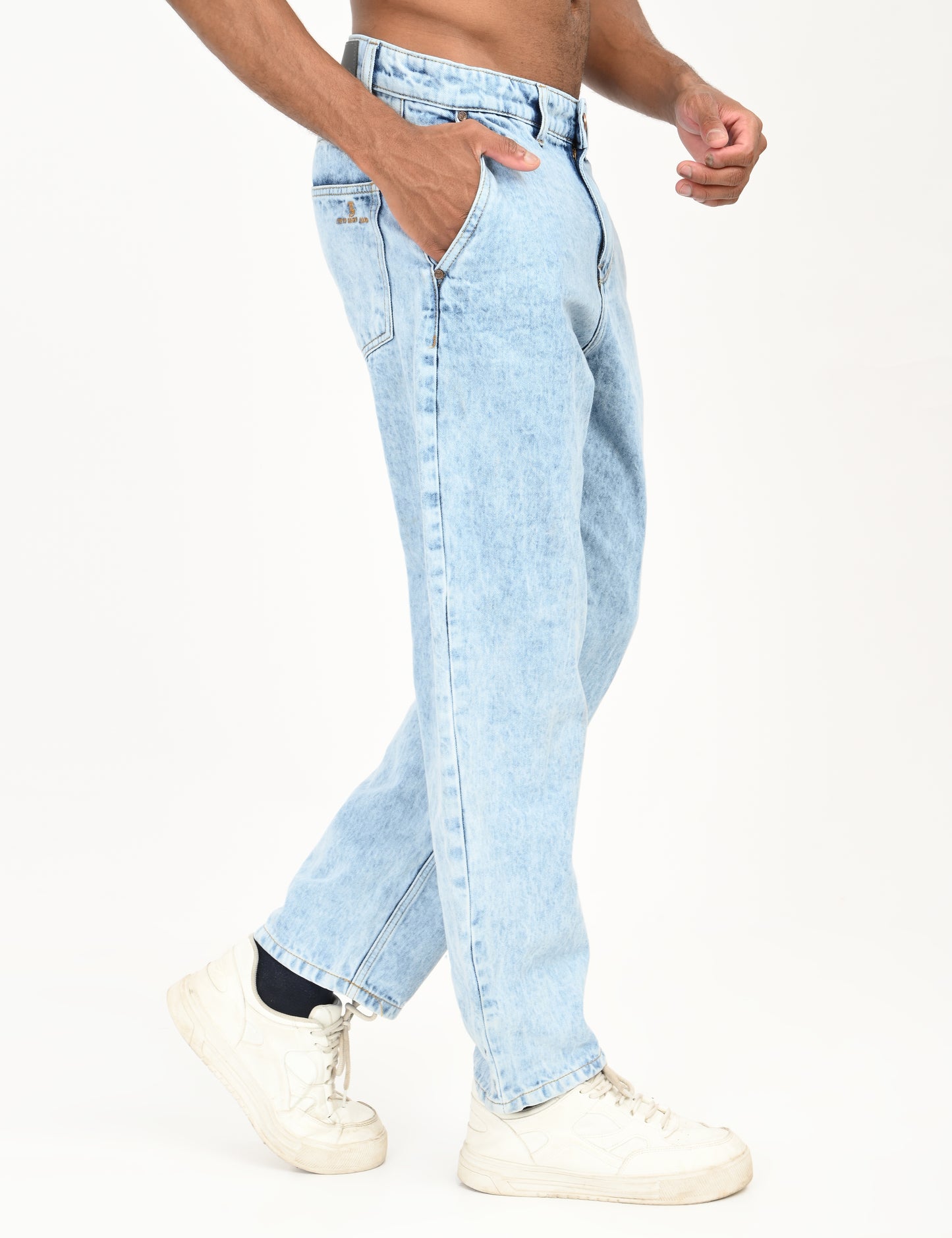 Ice Blue- Premium Loose Fit Denim Jeans