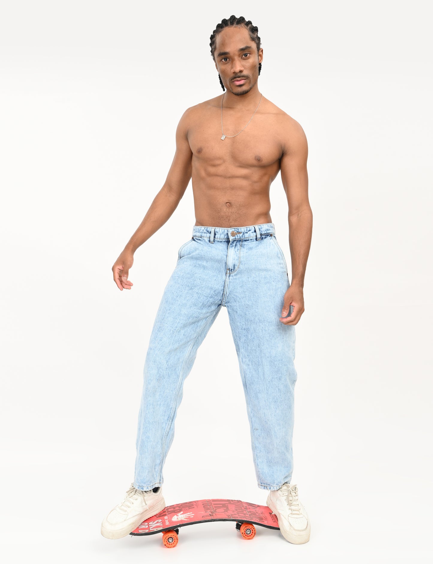 Ice Blue- Premium Loose Fit Denim Jeans