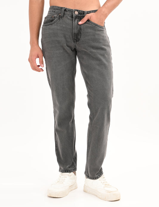 Light Grey- Premium Straight Fit Denim Jeans