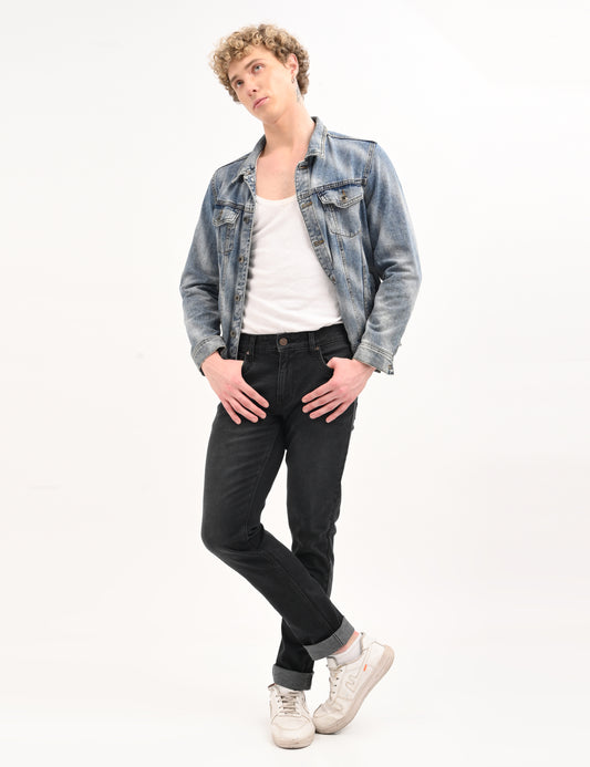 Faded Black- Premium Slim Fit Denim Jeans