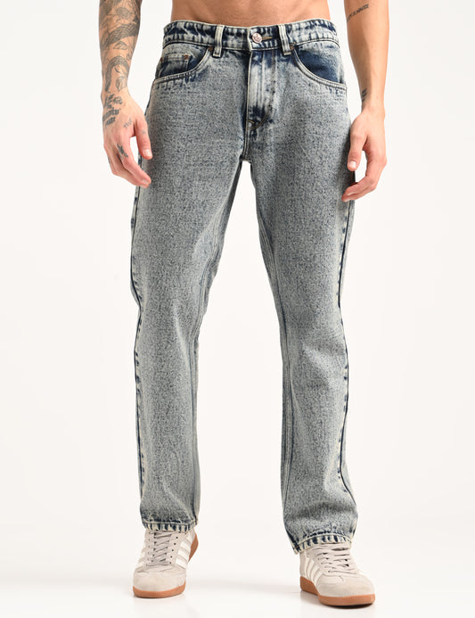 Cloud Blue - Premium Straight Fit Denim Jeans