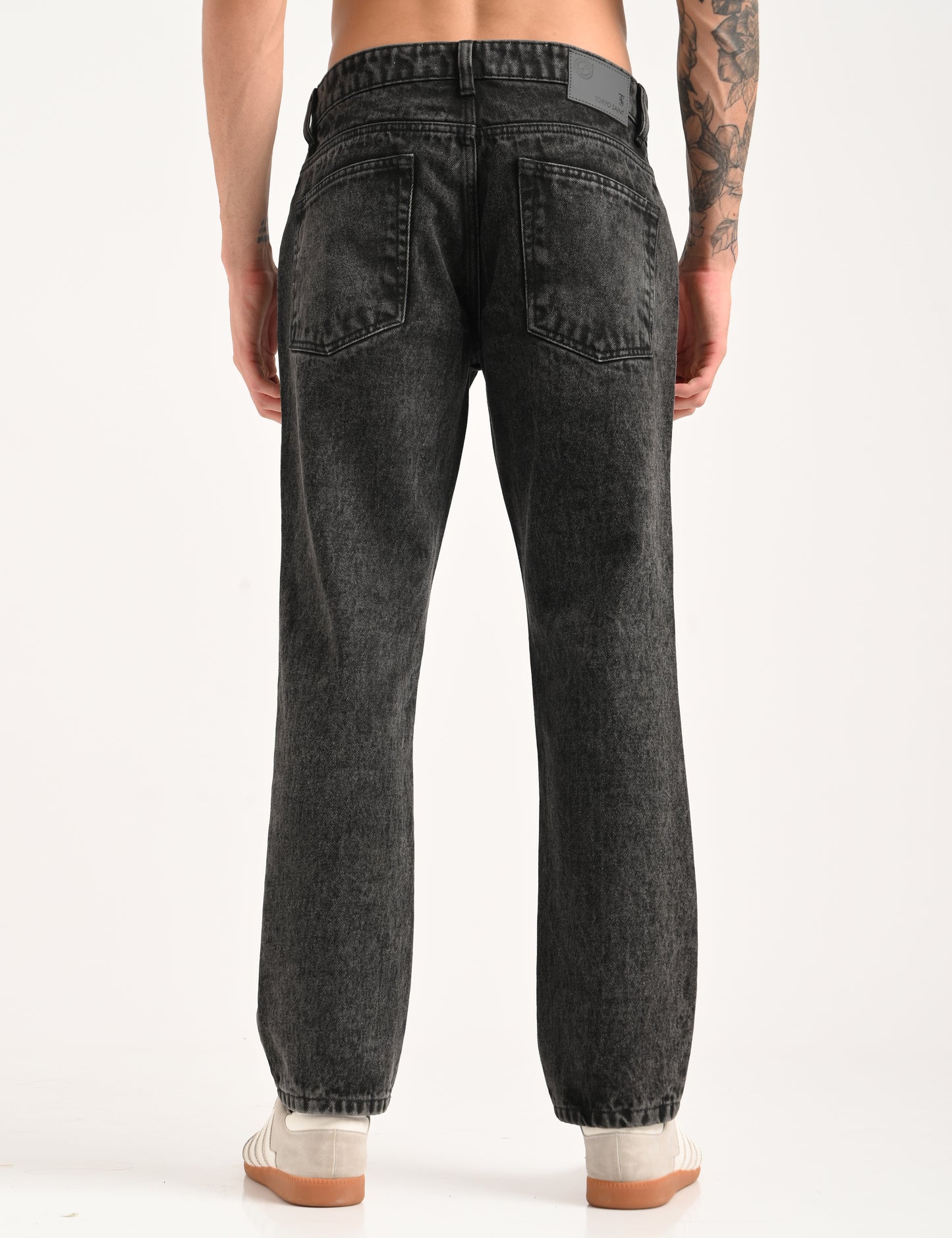 Charcoal - Premium Straight Fit Denim Jeans