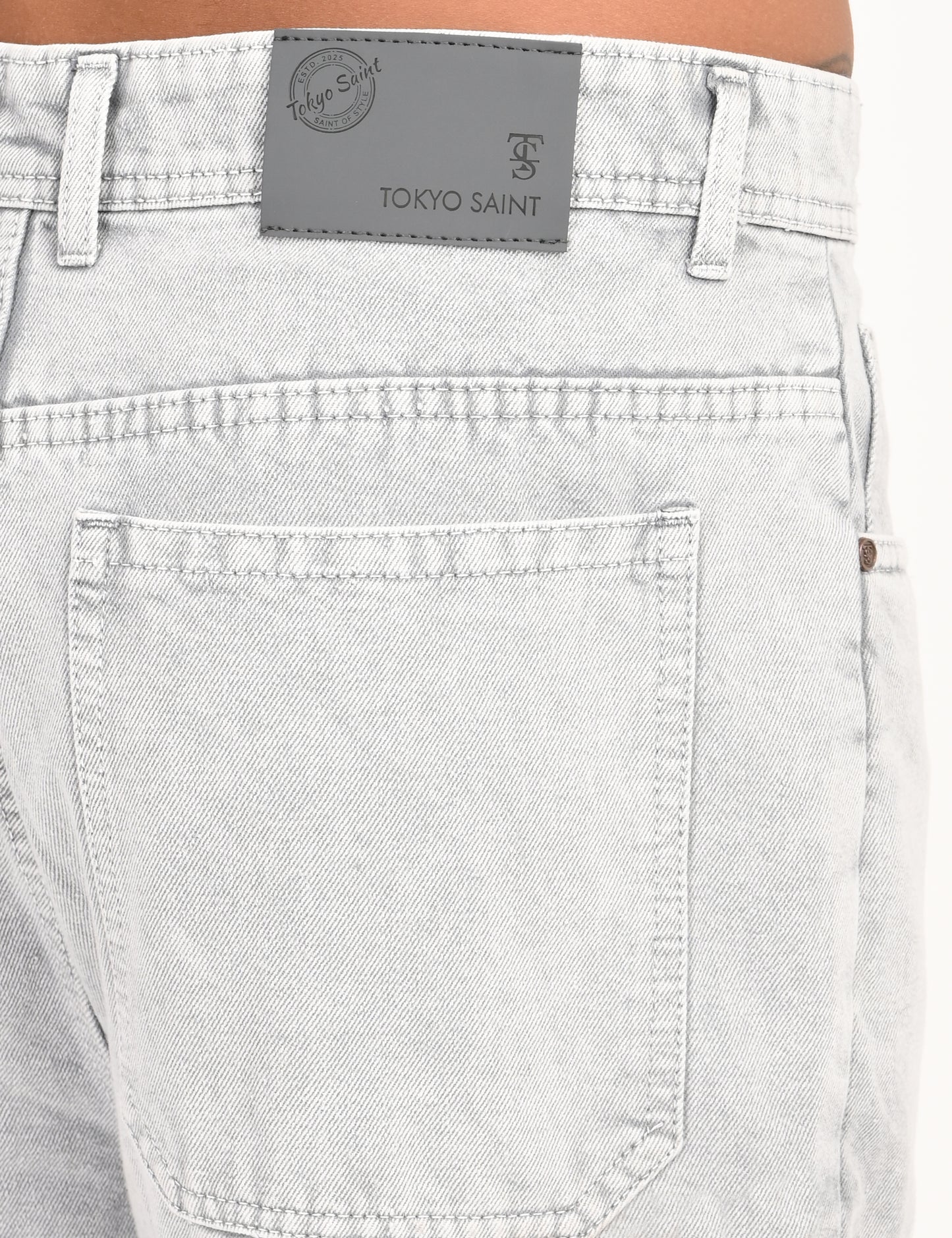 Strom Grey - Premium Tapered Fit Cargo Jeans