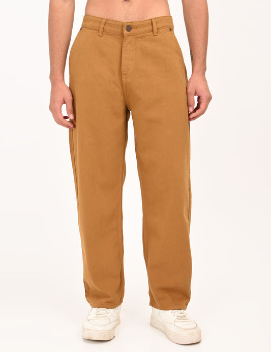 Rust Colored Loose Fit Denim Jeans