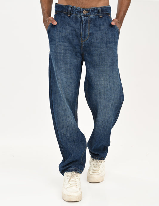 Dark Blue- Premium Loose Fit Denim Jeans