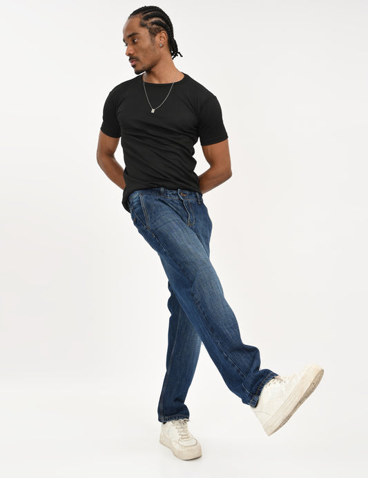 Dark Blue- Premium Loose Fit Denim Jeans