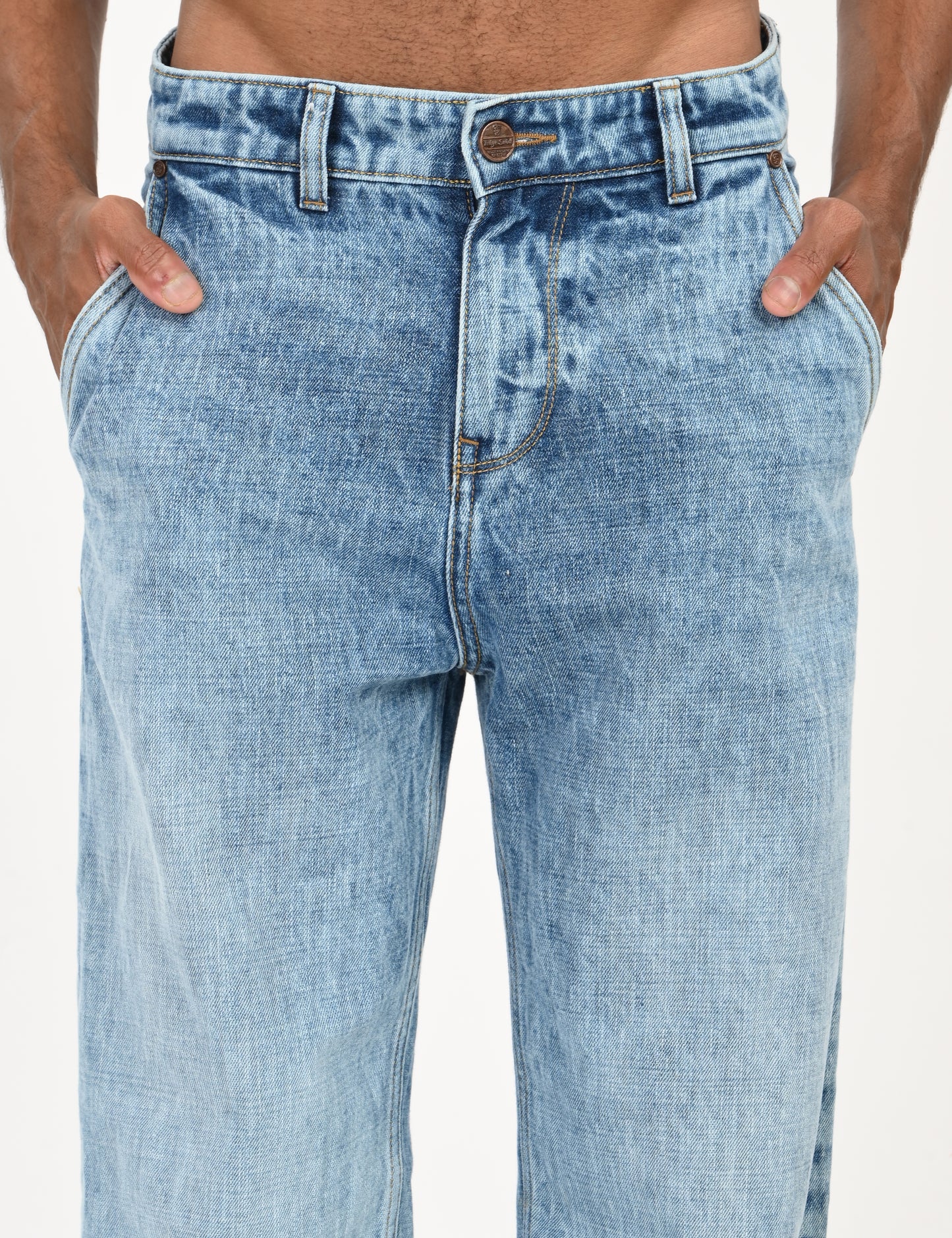Light Blue- Premium Loose Fit Denim Jeans