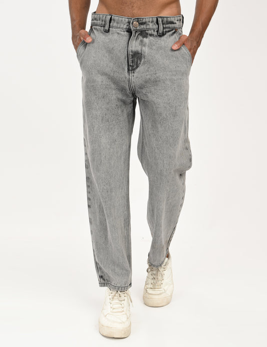 Grey- Premium Loose Fit Denim Jeans