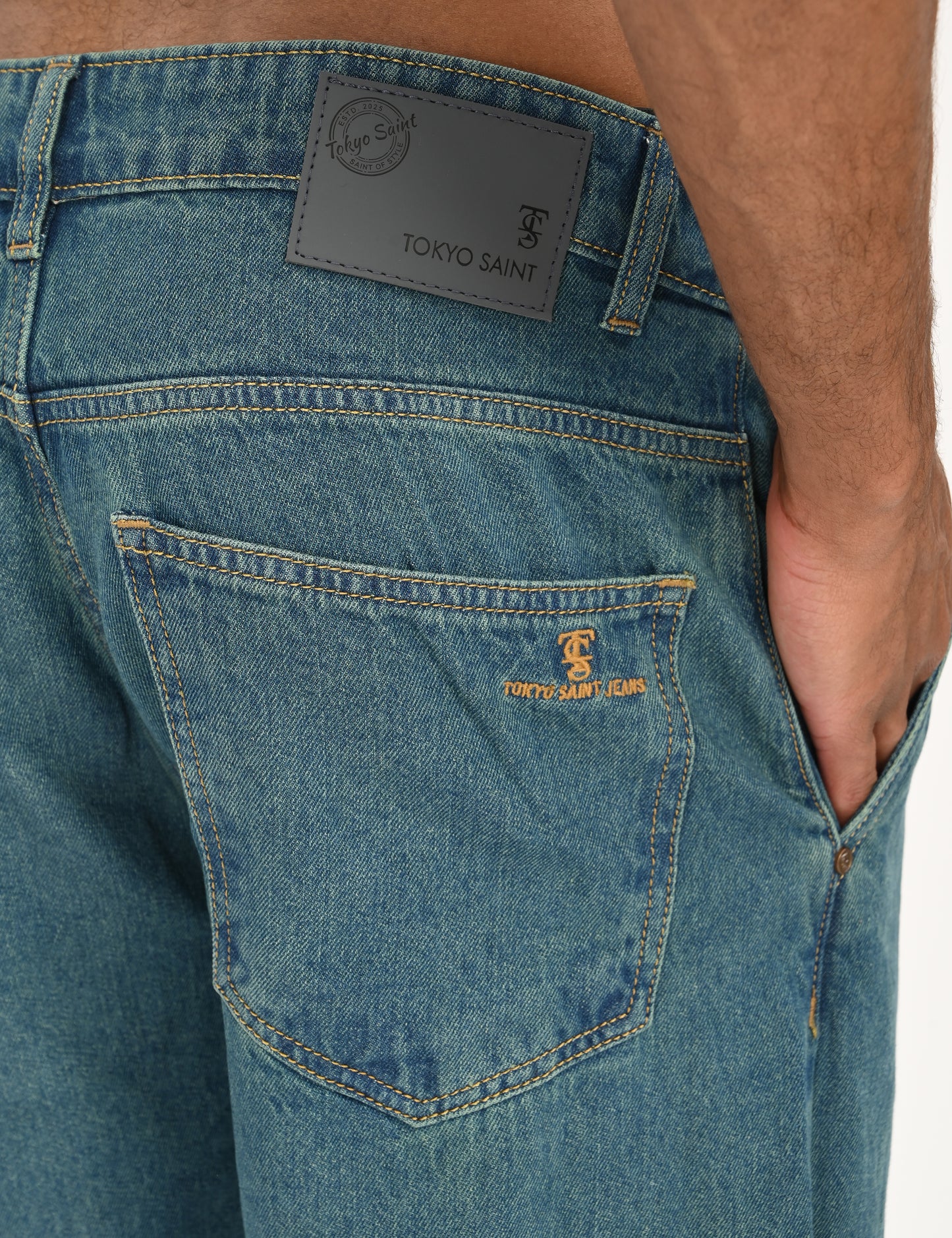 Mid Blue- Premium Loose Fit Denim Jeans