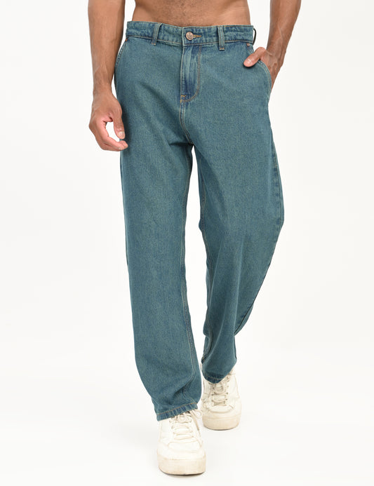 Mid Blue- Premium Loose Fit Denim Jeans